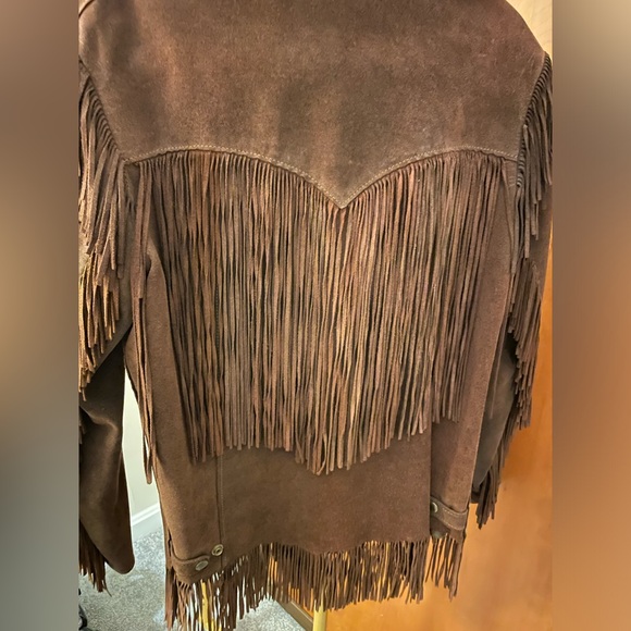 Vintage Buckboard Suede Fringed Jacket - Picture 5 of 5